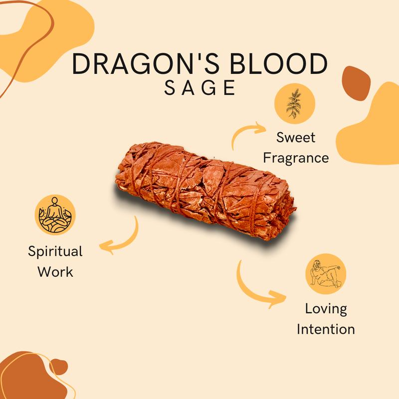 Dragon's Blood (Red) Sage (3 Pack) Scented Fragrance Smudging Bundles