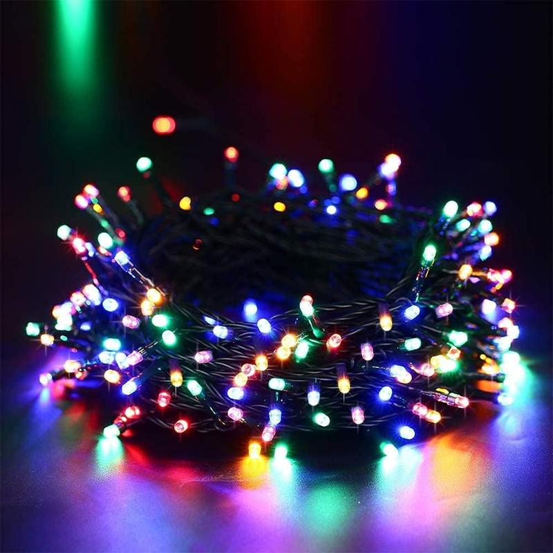 Solar Christmas Lights Outdoor, 98.4ft 300 LED Solar Fairy String Lights, 8 Modes Waterproof Christmas Lights for Garden, Patio, Bush, Home, Party, Wedding, Holiday, Tree Decorations (Multicolor)