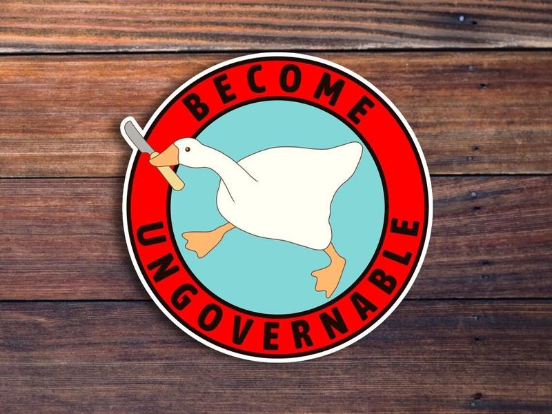 Silly Goose Sticker, Funny Sticker, Goose Sticker, Funny Meme Decal For Water Bottles, Cars, Laptops, Tumblers, Hydroflaks