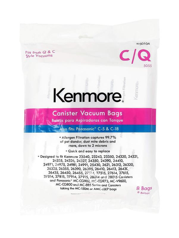 Other 50104 Kenmore Vacuum Bag, Type C and Q, 8-Pack Genuine Original Equipment Manufacturer (OEM) Part