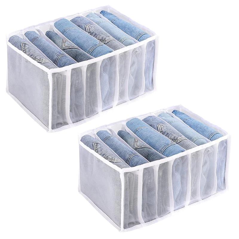 2 PCS  Clothe Storage Bins Storage Compartment Mesh Drawer Clothes Box Box Bag Trouser Compartment Storage Housekeeping & Organizers Dorm Closet Organizer