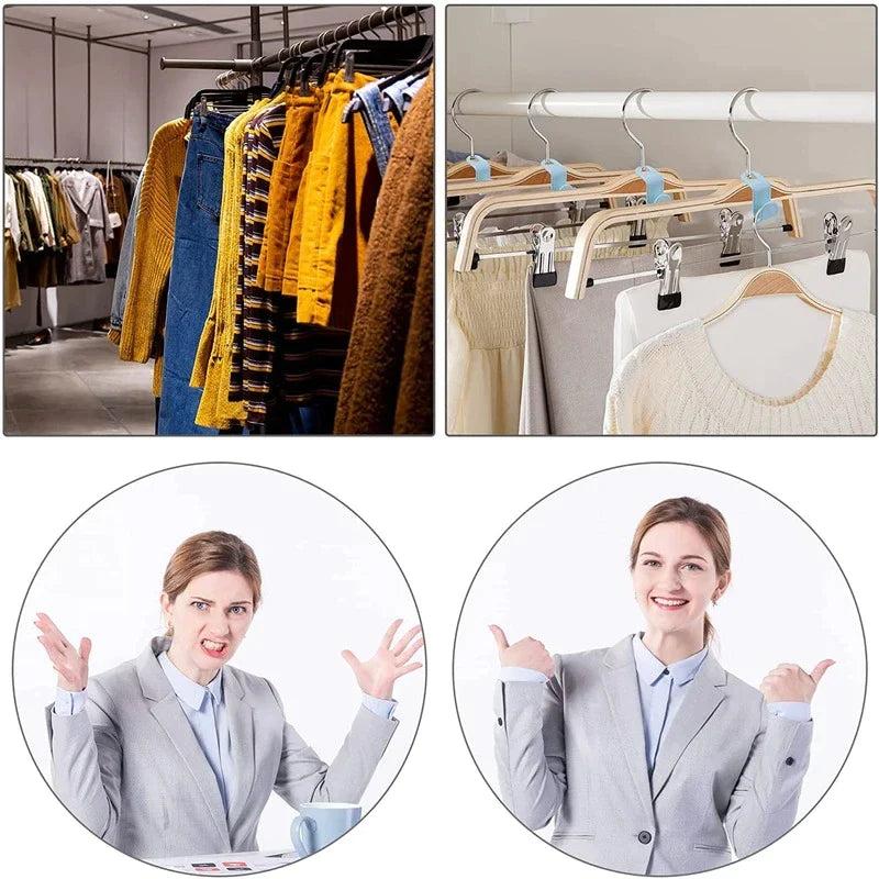 40 PCS Clothes Hanger Connector Hooks Closet Organizer Space Saving Clip - Durable & Eco-Friendly Material - Hanging, Plastic