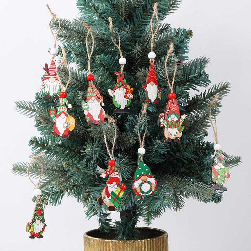 Boxed Christmas Tree Pendants, 12pcs box Cute Gnome Design Hanging Decoration, Christmas Decorations for Home Party Tree