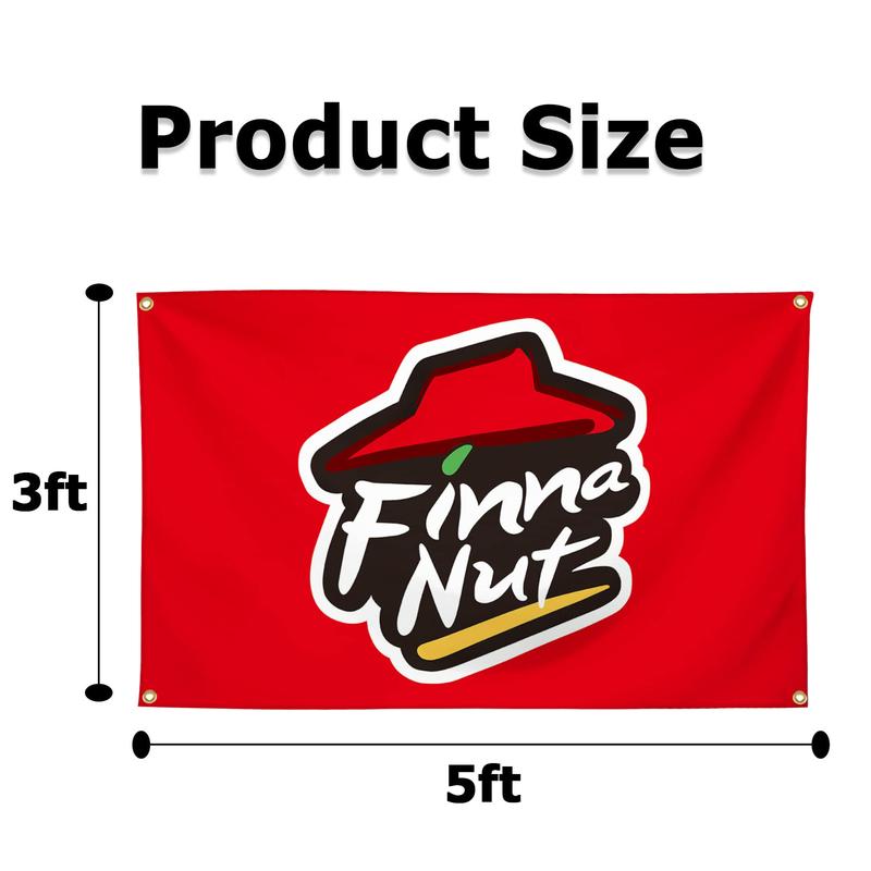 Finna Nut Banner Flag 3*5FT Fun Flags for Room Girls Bedroom College Dormitory Flag Wall Art Decoration Banner Gift