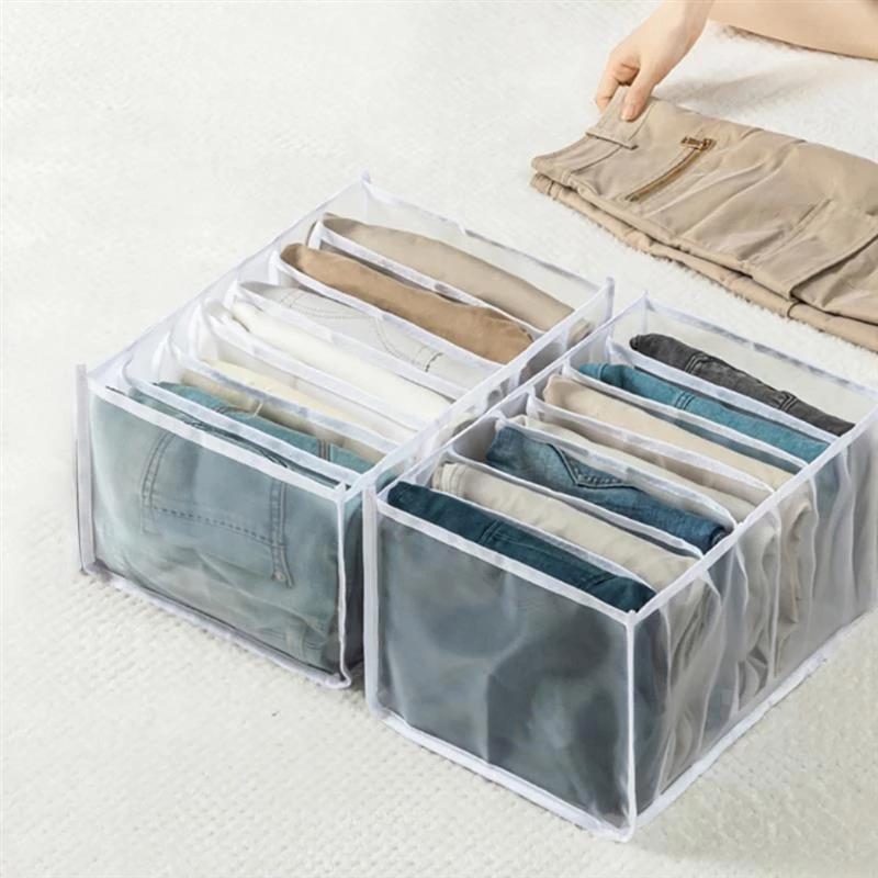 2 PCS  Clothe Storage Bins Storage Compartment Mesh Drawer Clothes Box Box Bag Trouser Compartment Storage Housekeeping & Organizers Dorm Closet Organizer