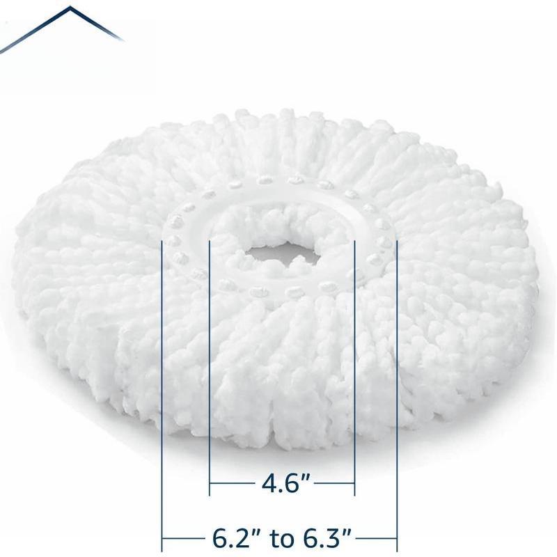 Circular Spin Mop Head Refill (6-Pack) - Replacement Option for Your Spin Mop.