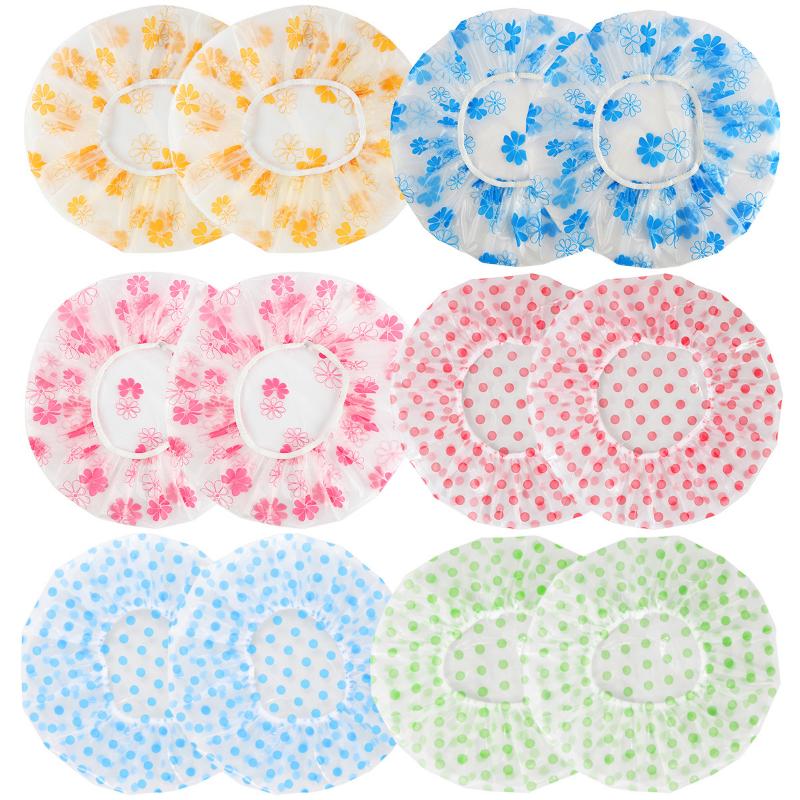 Thickened Shower Cap For Women Waterproof Bathing Household Shower Drying Cap Quick Universal Disposable PEVA