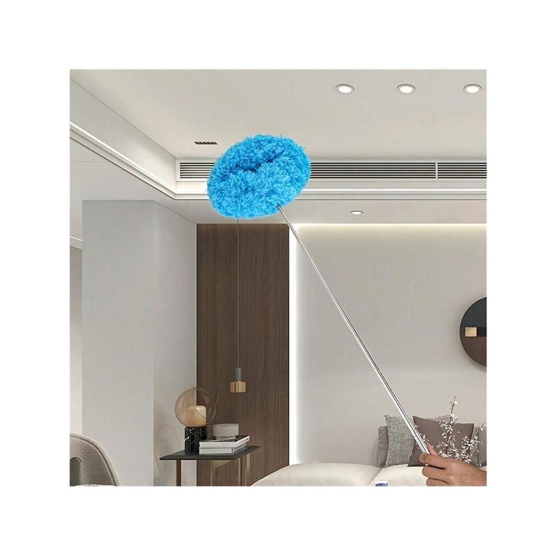 Microfiber Ceiling Fan Duster - Extends Up To 12 Ft, Blue, Long-Handled, Dust-Locking, Reusable, And Machine Washable Cleaner Brush For Effortless Cleaning