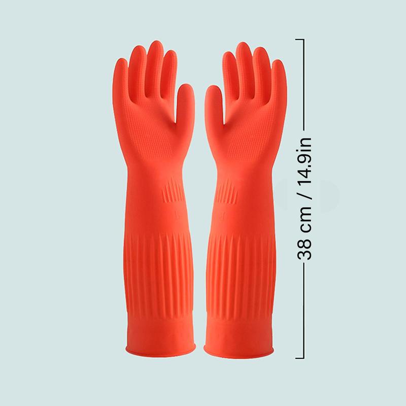 Thickened Household Cleaning Gloves, Long Sleeve Dishwashing Gloves, Anti-skid Gloves for Home Kitchen Use