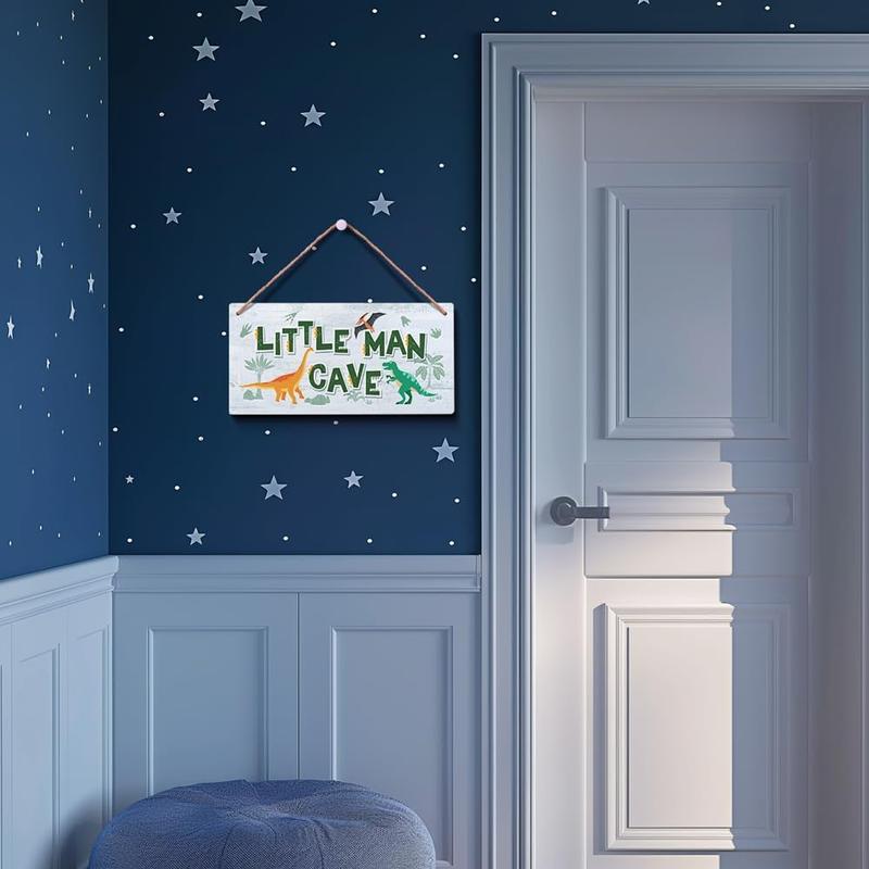 Dinosaur Room Decor for Boys-Little Man Cave Sign 6