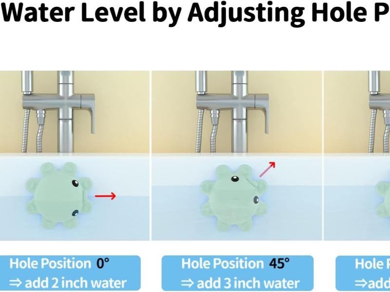 Bathtub Overflow Drain Cover Tub - Silicone Bathroom Overflow Drain Cover, Bathroom Spa Accessories, Adds Inches of Water for Deeper & Warmer Bath