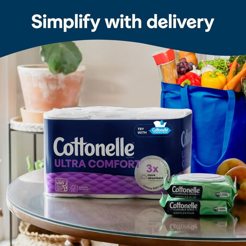 Cottonelle Ultra Comfort Toilet Paper, Soft Toilet Tissue, 24 Mega Rolls