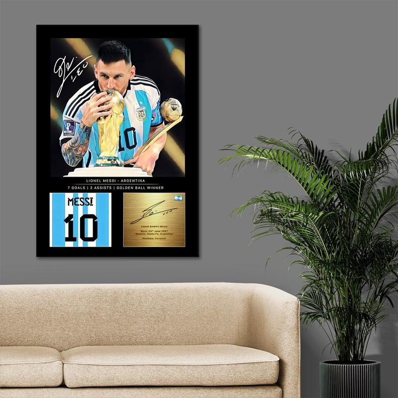 La Pulga 10 Poster, M10, Inspirational Wall Art, Messi Poster, Pop Culture Icon, Football Legends Art, Messi Gift, Sport Home Decor Painting Wall Art, Home Decor Posters