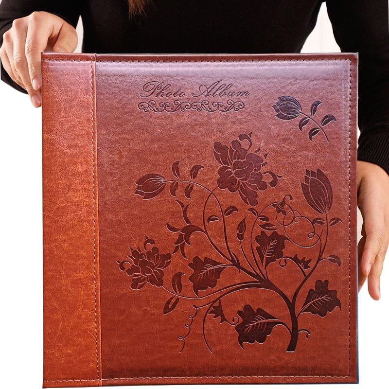 Totocan Photo Album 4x6 600 Pockets with Vintage Leather Cover - Extra Large Capacity Picture Album (Red Brown) - Decor photo book