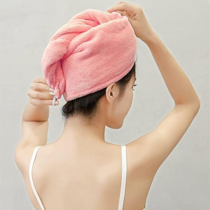 Microfiber Hair Towel Wrap for Women, 10 Inch X 26 Inch Super Absorbent Quick Dry Hair Turban, Drying Hair Wrap Towels for Drying Curly, Long & Thick Hair Grey