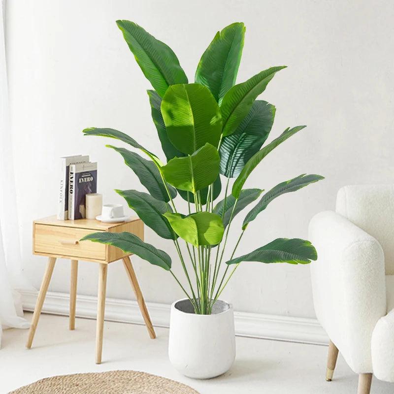 24 Leaves Large Tropical Palm Fake Banana Plant