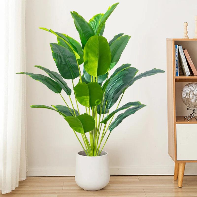 24 Leaves Large Tropical Palm Fake Banana Plant