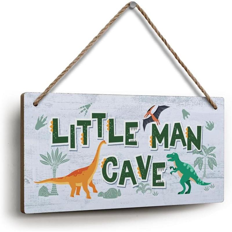 Dinosaur Room Decor for Boys-Little Man Cave Sign 6