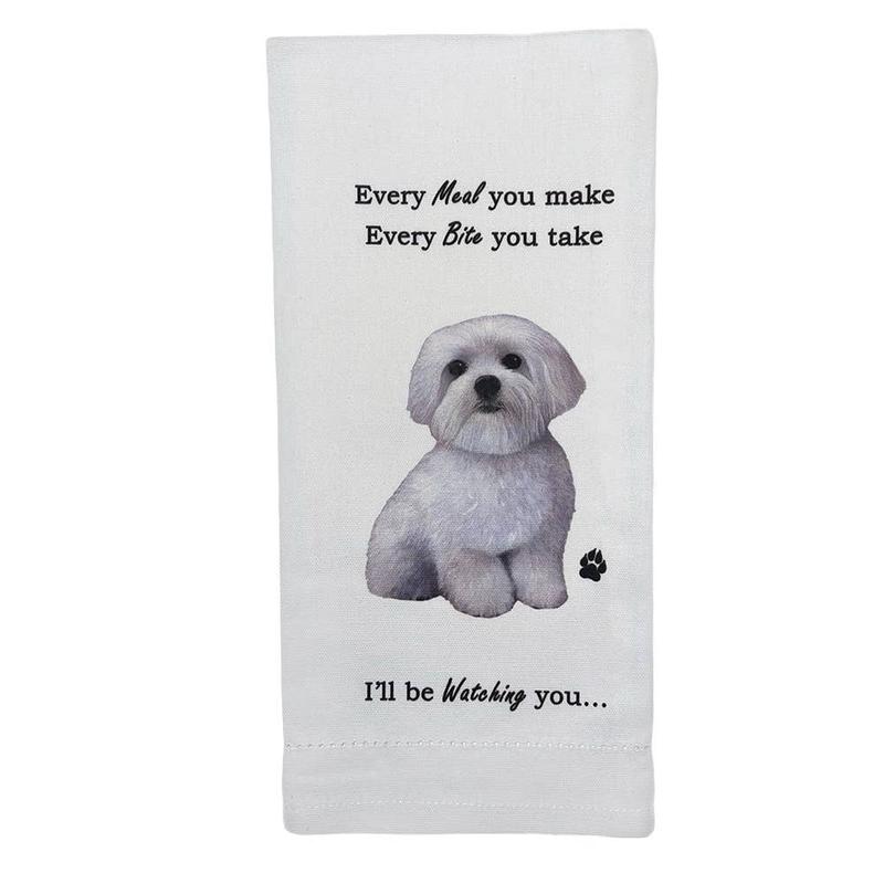 Maltese Dog Kitchen Towel